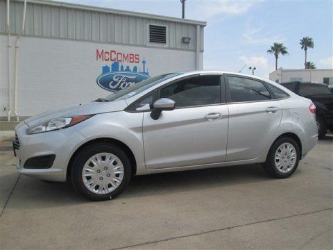 Ingot Silver Metallic Ford Fiesta S Sedan.  Click to enlarge.
