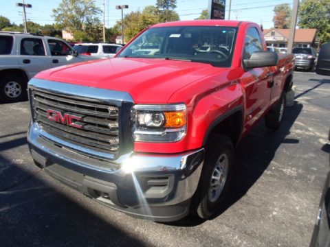 Fire Red GMC Sierra 2500HD Regular Cab 4x4.  Click to enlarge.