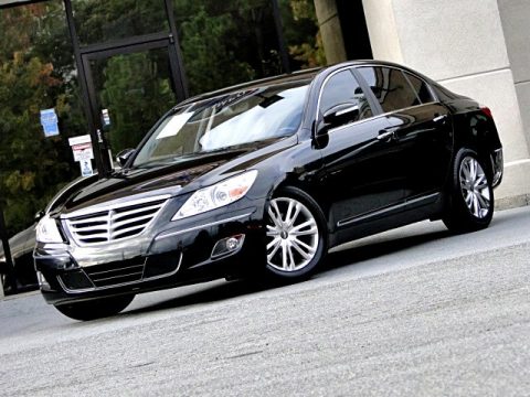 Black Noir Pearl Hyundai Genesis 4.6 Sedan.  Click to enlarge.
