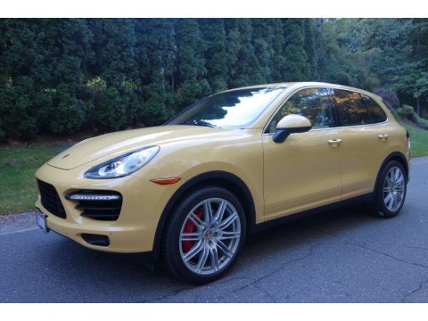 Sand Yellow Porsche Cayenne Turbo.  Click to enlarge.