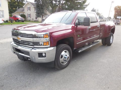 Deep Ruby Metallic Chevrolet Silverado 3500HD LTZ Crew Cab Dual Rear Wheel 4x4.  Click to enlarge.