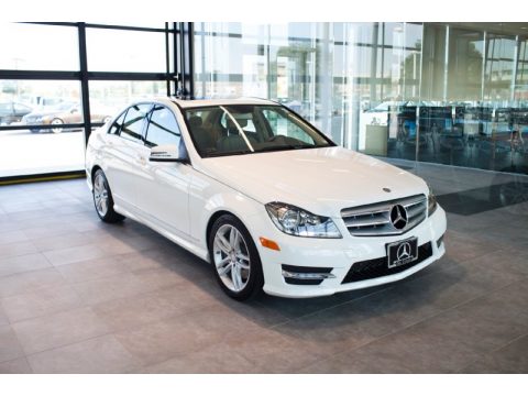 Polar White Mercedes-Benz C 300 4Matic Sport.  Click to enlarge.