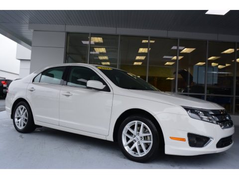 White Platinum Tri-Coat Ford Fusion SEL.  Click to enlarge.