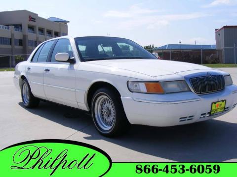 Vibrant White Mercury Grand Marquis LS.  Click to enlarge.
