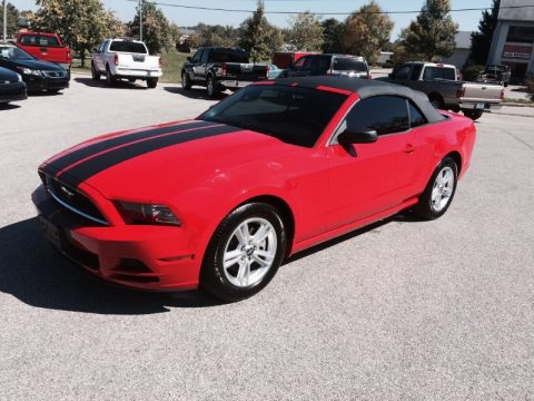 Race Red Ford Mustang V6 Convertible.  Click to enlarge.