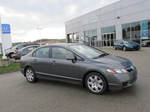Polished Metal Metallic Honda Civic LX Sedan.  Click to enlarge.