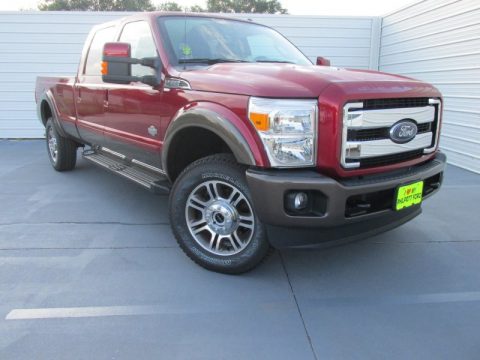 Ruby Red Ford F350 Super Duty King Ranch Crew Cab 4x4.  Click to enlarge.
