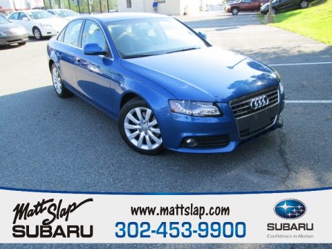 Aruba Blue Pearl Effect Audi A4 2.0T Premium quattro Sedan.  Click to enlarge.