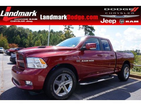 Deep Cherry Red Crystal Pearl Dodge Ram 1500 Sport Quad Cab.  Click to enlarge.