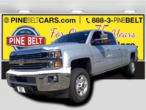 Silver Ice Metallic Chevrolet Silverado 2500HD LT Crew Cab 4x4.  Click to enlarge.