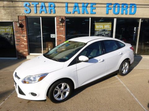 Oxford White Ford Focus SE Sedan.  Click to enlarge.