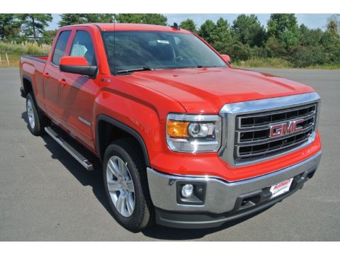 Fire Red GMC Sierra 1500 SLE Double Cab.  Click to enlarge.