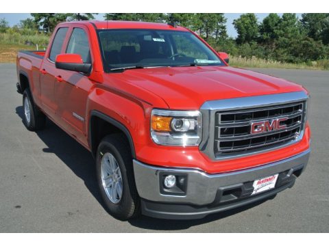 Fire Red GMC Sierra 1500 SLE Double Cab.  Click to enlarge.