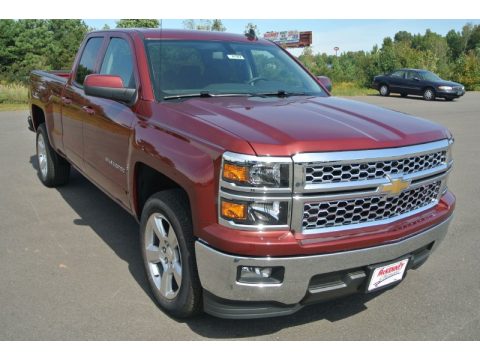 Deep Ruby Metallic Chevrolet Silverado 1500 LT Double Cab.  Click to enlarge.