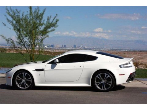 Morning Frost White Aston Martin V12 Vantage Coupe.  Click to enlarge.
