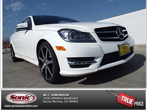 Polar White Mercedes-Benz C 250 Coupe.  Click to enlarge.