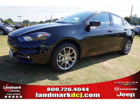 Pitch Black Dodge Dart SXT.  Click to enlarge.