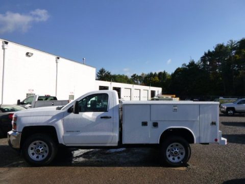 Summit White Chevrolet Silverado 3500HD WT Regular Cab 4x4 Utility.  Click to enlarge.