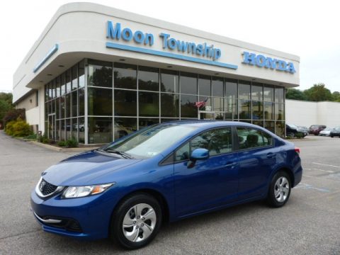 Dyno Blue Pearl Honda Civic LX Sedan.  Click to enlarge.
