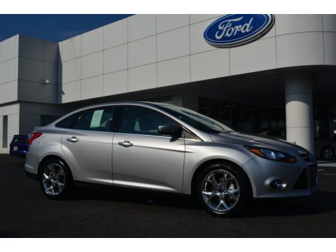 Ingot Silver Ford Focus Titanium Sedan.  Click to enlarge.