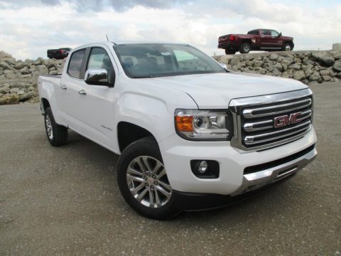 Summit White GMC Canyon SLT Crew Cab 4x4.  Click to enlarge.