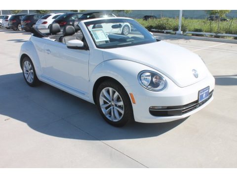Candy White Volkswagen Beetle TDI Convertible.  Click to enlarge.