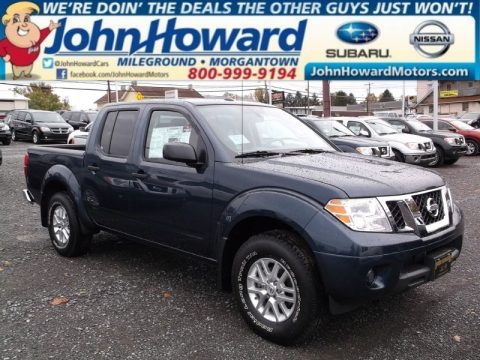 Arctic Blue Metallic Nissan Frontier SV Crew Cab 4x4.  Click to enlarge.