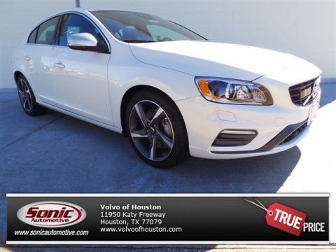 Crystal White Pearl Volvo S60 T6 AWD R-Design.  Click to enlarge.