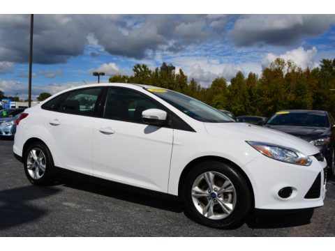 Oxford White Ford Focus SE Sedan.  Click to enlarge.