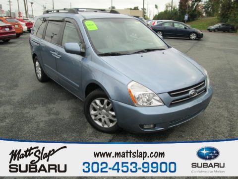 Glacier Blue Kia Sedona EX. Click to enlarge. Glacier Blue Kia Sedona EX. Click to enlarge.