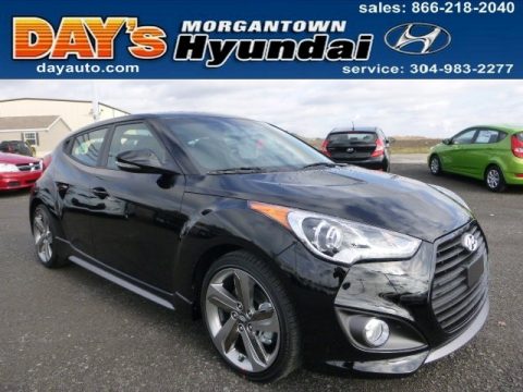 Ultra Black Hyundai Veloster Turbo.  Click to enlarge.