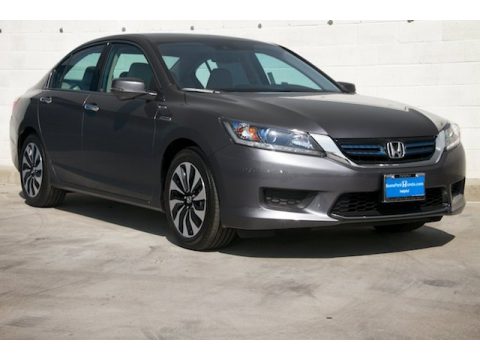 Modern Steel Metallic Honda Accord Hybrid EX-L Sedan.  Click to enlarge.