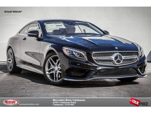 Obsidian Black Metallic Mercedes-Benz S 550 4Matic Coupe.  Click to enlarge.