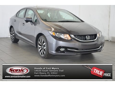 Modern Steel Metallic Honda Civic EX-L Sedan.  Click to enlarge.