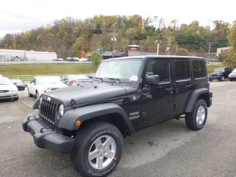 Black Jeep Wrangler Unlimited Sport 4x4.  Click to enlarge.