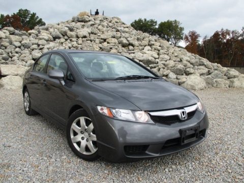 Polished Metal Metallic Honda Civic LX Sedan.  Click to enlarge.
