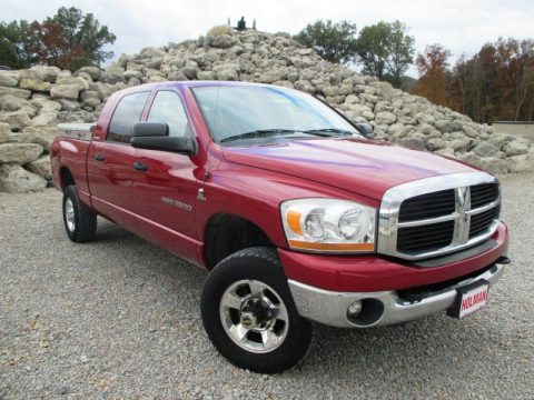 Inferno Red Crystal Pearl Dodge Ram 2500 SLT Mega Cab 4x4.  Click to enlarge.