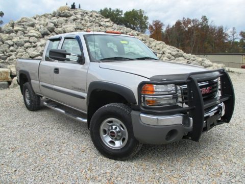 Silver Birch Metallic GMC Sierra 2500HD SLE Extended Cab 4x4.  Click to enlarge.