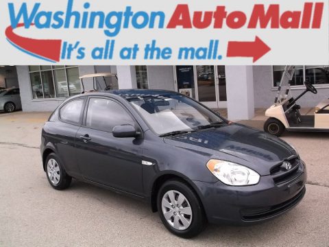 Charcoal Gray Hyundai Accent GS 3 Door.  Click to enlarge.