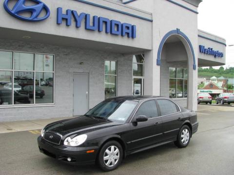 Ebony Black Hyundai Sonata GL.  Click to enlarge.