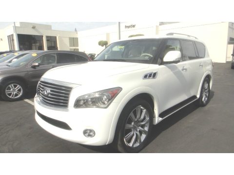 Moonlight White Infiniti QX 56 4WD.  Click to enlarge.
