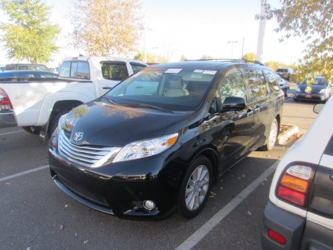Black Toyota Sienna Limited AWD.  Click to enlarge.