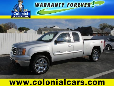 Quicksilver Metallic GMC Sierra 1500 SLE Extended Cab 4x4.  Click to enlarge.