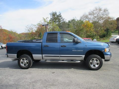 Atlantic Blue Pearl Dodge Ram 2500 SLT Quad Cab 4x4.  Click to enlarge.