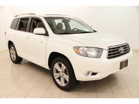 Blizzard White Pearl Toyota Highlander Sport.  Click to enlarge.