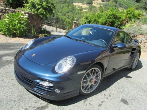Dark Blue Metallic Porsche 911 Turbo Coupe.  Click to enlarge.