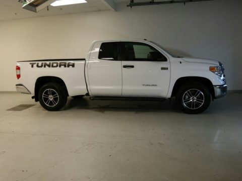 Super White Toyota Tundra SR5 Double Cab.  Click to enlarge.