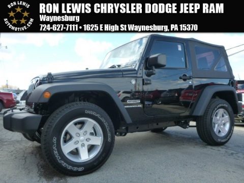 Black Jeep Wrangler Sport 4x4.  Click to enlarge.