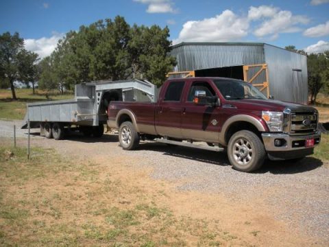 Royal Red Metallic Ford F350 Super Duty Lariat Crew Cab 4x4.  Click to enlarge.