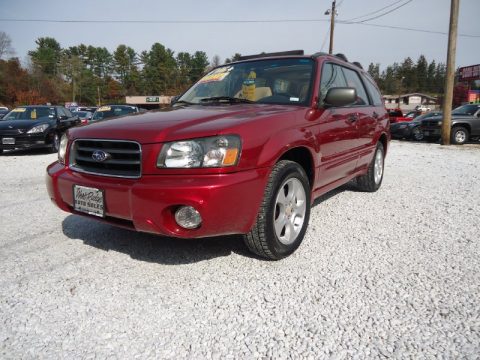 Cayenne Red Pearl Subaru Forester 2.5 XS.  Click to enlarge.